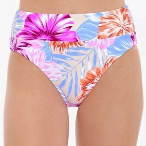Salt + Cove Women's Juniors' Hot Hibiscus Printed High-Waist Bottoms NwT